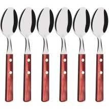 Tramontina - 6 pezzi in acciaio inox cucchiaio da tavolo con set di manici in polywood, prodotto in Brasile