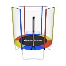 Trampolín - 183 cm - con red de seguridad - arcoíris