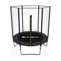 Trampolín - 183 cm - con red de seguridad - negro