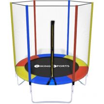 Trampolin – 183 cm – mit Sicherheitsnetz – Regenbogen