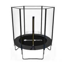 Trampolin – 183 cm – mit Sicherheitsnetz – schwarz