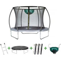 Habitat Et Jardin - Trampolin mit Innennetz und Basketballkorb Jumper ø 3,05 - Grau