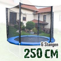 250cm Trampolin Sicherheitsnetz Ersatznetz Schutznetz ohne Pfosten für Tampoline 2,50m für 6 Pfosten Netzhöhe 165cm