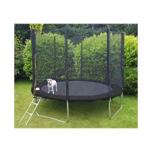 Viking Choice - Trampoline 305 cm noir - avec filet de sécurité & échelle - jusqu'à 120 kg