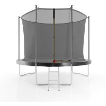 Jump4fun - Trampoline de jardin ø 305 cm- 10FT- Filet intérieur, Matelas de protection et Echelle