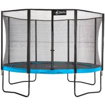Trampoline de jardin rond 430 cm + filet de sécurité punchi Bleu 430 - Kangui