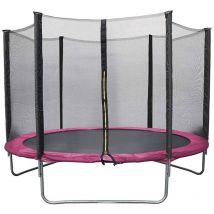 Haloyo - Trampoline de Jardin Classique 6FT Pack trampo Filet de sécurité - Couverture de Protection - rose