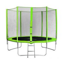 Trampoline de jardin vert avec echelle MyJump 3,05 M