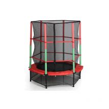 Trampoline Enfant ø 1.4 m Trampoline pas Cher Trampoline de Jardin pour Enfants Charge maximale 80 kg, Cadre en Acier, Filet de Sécurité