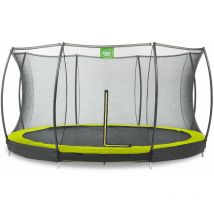 Exit Toys - Trampoline enterré exit Silhouette ø427cm avec filet de sécurité - vert