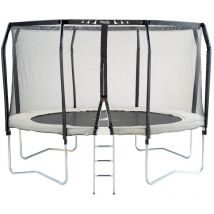 Trampoline de jardin rond Ø426cm avec filet de sécurité + échelle - Fabrication européenne - Famili 430 - Kangui