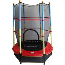 Maxxgarden - Trampolino da Interno per Bambini, 140 cm, con Pali Imbottiti e Coperture per Bordi