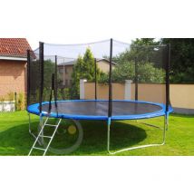Govita - Trampolino tappeto elastico esterno da giardino Jumping Diametro 245cm con scaletta e rete di protezione