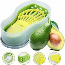 Simplicity - Trancheuse à avocat 6 en 2 fonctions ensemble de conteneurs de stockage d'outils pour la cuisine, coupe-avocat avec éplucheur de fruits