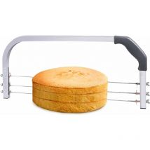 Tigrezy - Trancheuse à gâteau en acier inoxydable, 3 lames réglables, grand artisanat de gâteau de couche intermédiaire, coupe-gâteau réglable,