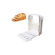 Trancheuse à pain, Sandwich/grille-pain Multifonctionnel, Trancheuse Manuelle Pliable et Réglable pour Couper le Pain de 4 Tranches d'épaisseur