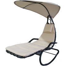 MH - Transat à bascule gina beige et noir