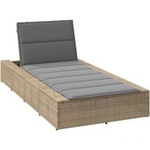 Torana - Transat avec coussin flottant beige résine tressée