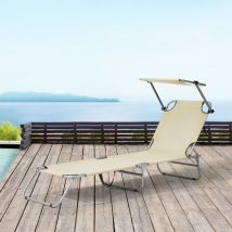 Casa.pro - Transat avec pare-soleil Argozelo beige [ ]