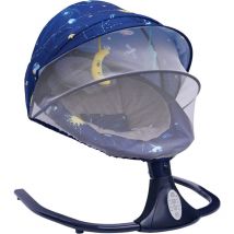 Transat Bebe, Fauteuil Bebe Transat balancelle, Angle réglable (45°/55°/65°), Fonction de minutage, Vitesse de Balancement réglable, pour Les bébés