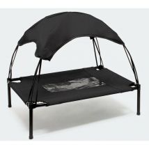 Transat chien 60 cm 15 kg max lit surélevé protection soleil s relax noir