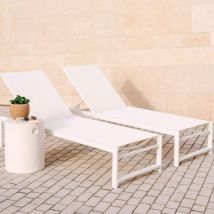 Transat de jardin en métal Jude