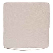 Galette de chaise à scratch Korai taupe 40x40x4cm en polyester - Hespéride