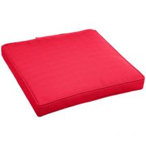 Hesperide - Galette de chaise à scratch Korai grenade 40x40x4cm en polyester - Hespéride