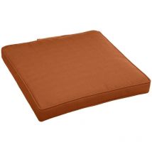 Hesperide - Galette de chaise à scratch Korai terracotta 40x40x4cm en polyester - Hespéride