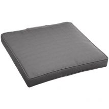 Hesperide - Galette de chaise à scratch Korai ardoise 40x40x4cm en polyester - Hespéride