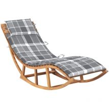 Kalisse - Furniture Limited - Chaise longue à bascule avec coussin Bois de