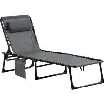 Transat pliable emilia gris