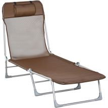 Transat pliable zena marron