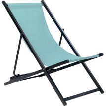 Beliani - Transat Pliant et Inclinable pour l'Extérieur en Textilène Turquoise Locri ii
