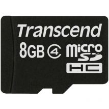 Transcend - Carte mémoire microSDHC - Class 4 - 8 Go (TS8GUSDC4)