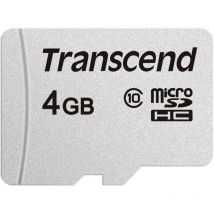 Transcend - microSDHC 300S 4GB - 4 Go - MicroSDHC - Classe 10 - nand - 95 Mo/s - 45 Mo/s (TS4GUSD300S)