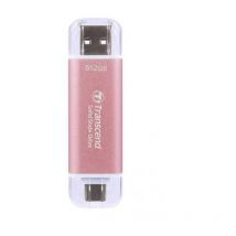 Transcend - ESD310P 512Go External ssd usb 10Gbps Type c/a Pink (TS512GESD310P)