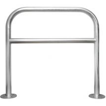Urbany - Transenna Supporto Singolo per Biciclette 870x150xH850 mm con Traverso e Piastra in Acciao Elettrozincato