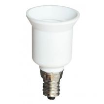 Tibelec - Transformateur de douille e14 en e27 blanc 60 w