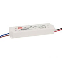 Transformateur led 18W 180-264V à 12V dc étanche IP67 LPH-18-12 Mean Well LPH-18-12