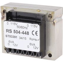Rs Pro - Transformateur pour circuit imprimé, Vout 12V c.a., 2 sorties, 12VA ( Prix pour 1 )