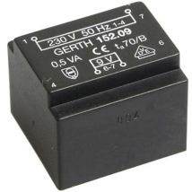 Pt202401 Transformateur Pour Circuits Imprimés 1 X 230 V 1 X 24 V/ac 0.50 Va 20 Ma - Gerth