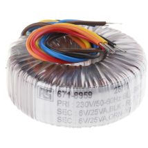 Transformateur torique Rs Pro 2 sorties, 230V c.a. 2 x 6V c.a., 50VA