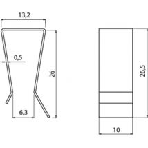 Transistor-Klammer Passend für (Gehäuseart (Halbleiter)): TO-220 (l x b x h) 26 - Fischer Elektronik