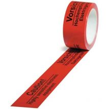 Warnklebeband pp Empfindliche Elektrogeräte L.66m B.50mm rot Rolle Transpak