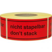 Strecken - Hinweis Etiketten nicht stapelbar strecke