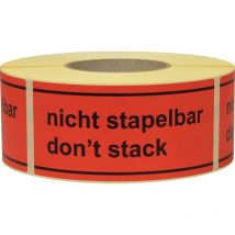 Transpak - tiquette d'information n'est pas empilable longueur 145 mm, largeur 70 mm rouge