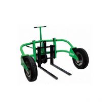 Imcoinsa - Transpaleta de Obra 1.500 Kg. Horquillas Regulables. Ruedas Neumáticas