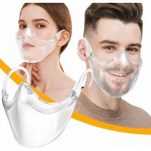 Transparent Plastic Mask Can Be Washed And Reused To Protect The Face From Fog And Splashes