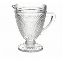 WEBMARKETPOINT – Elegante Glas-Karaffe 20cm – 1200ccm – Durchmesser 14cm – Höhe 20cm – Stilvolles Diamantdesign
